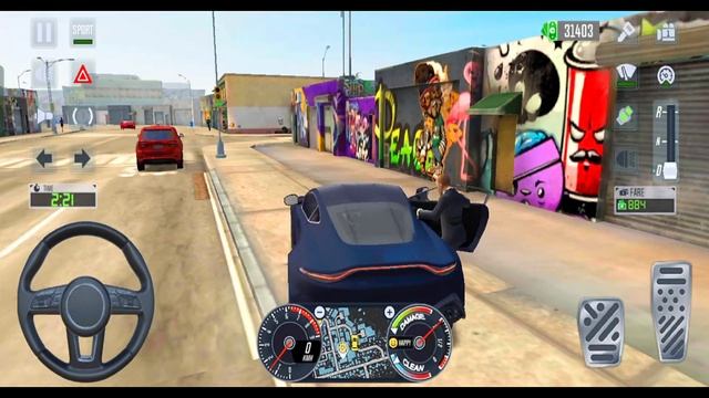 Taxi Sim 2023🌆🚗Aston Martin Vantage City Car Driving (Android,iOS) GamePlay