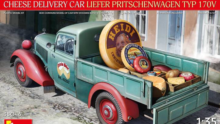 Распаковка MiniArt 1/35 38046 Cheese Delivery Car Liefer Pritschenwagen Typ 170V