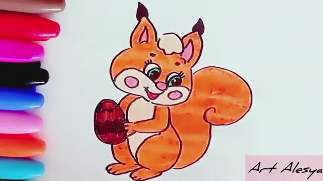 Как нарисовать милую белочку!
