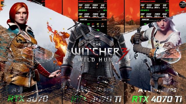 RTX 3070 vs RTX 3070 Ti vs RTX 4070 Ti // Test in 10 Games // 2K - QHD // Benchmark