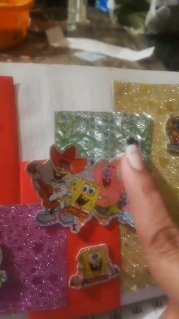 spongebob squarepants  scrapbook page #shortsforfun #fyp #nickelodeon
