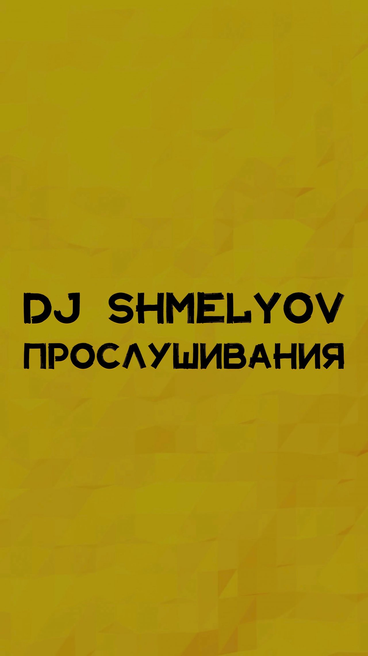 DJ SHMELYOV ПРОСЛУШИВАНИЯ