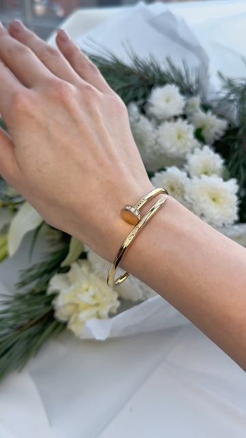 Браслет JUSTE UN CLOU Cartier из желтого золота с бриллиантами 1.026 ct