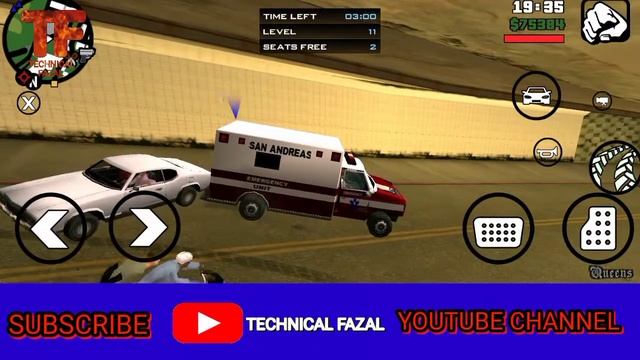 Driving ambulance in gta san Andreas mobile | 2022 | 1000 | gameplay | Technical Fazal