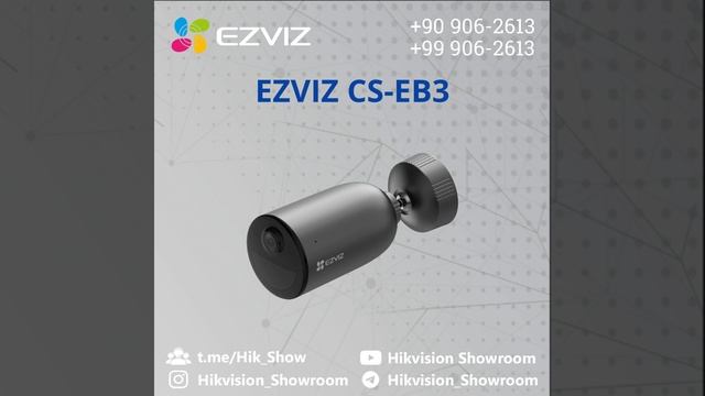 EZVIZ EB3 120 kungacha batareya quvvati. Ikki tomonlama suhbat. Rangli tungi ko'rish #ezviz #kamera