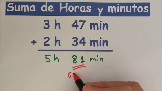 Cómo sumar horas y minutos