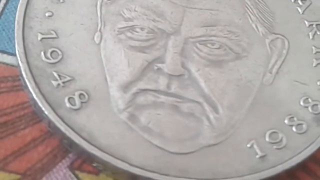 Munich,The most Valuable deutsche mark 630,000 Coins,Very Rare 2 deutsche mark Ludwig Erhard 1993