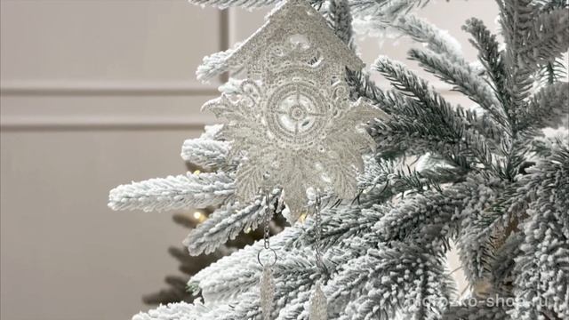 Ёлочное украшение ХОДИКИ, акрил, шампань с серебром, 17 см, 150043