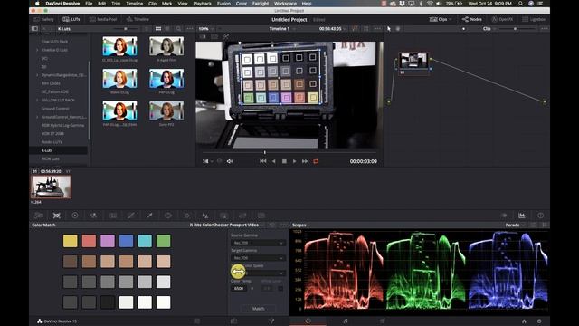 Davinci Resolve Color Match Tool for Color Grading