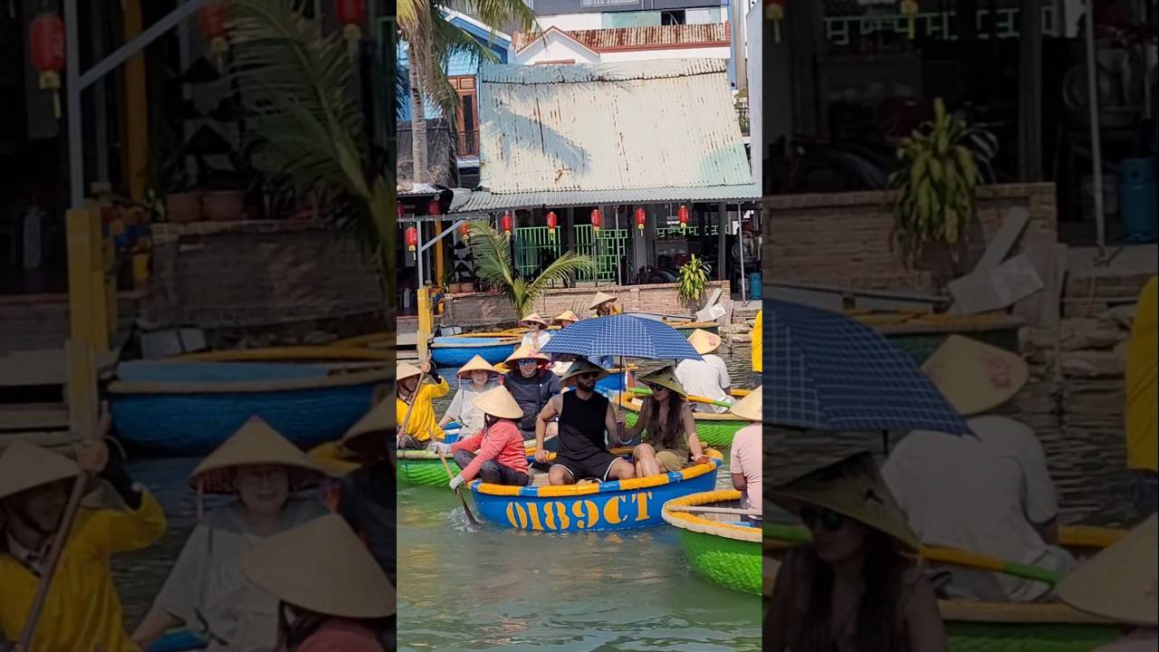 한국 트롯 열풍! 베트남 바구니 배 Vietnamese basket boat Spin!