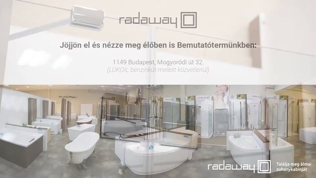 Így működik a Radaway Almatea zuhanykabinokban az emelőmechanikás zsanér