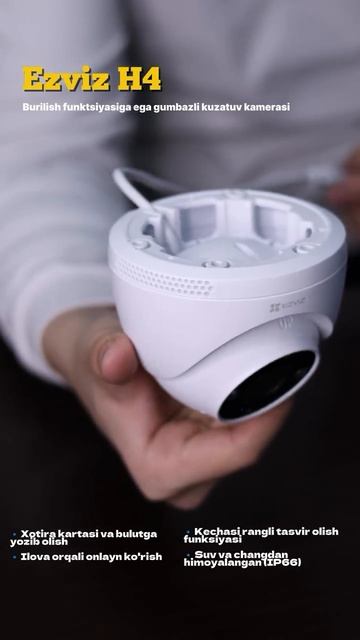 Ezviz CS-H4 wifi kamerasi. Kechasi rangli tasvir va ikki tomonlama ovoz #ezviz #hikvision #cctv