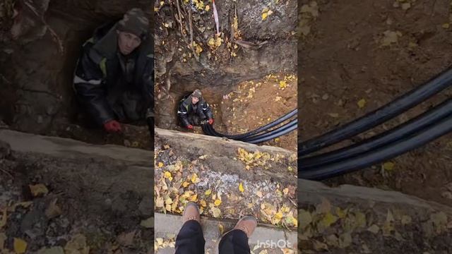 Прокладка футляров под кабель 4 шт *63 мм*75 м. ПАМЯТНИК ГЕРОЯМ СВО. Прокол грунта MOGERA UP20 гнб