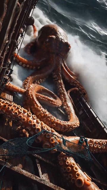 Огромный осьминог