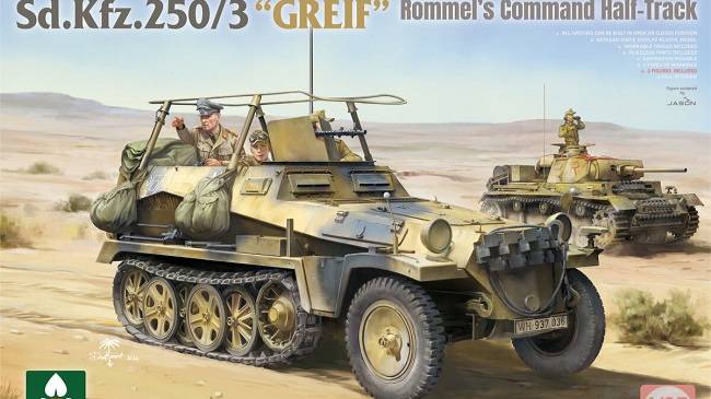 Распаковка Takom 1/35 2194 Sd.Kfz.2503 'GREIF' Rommel's Command Half-Track