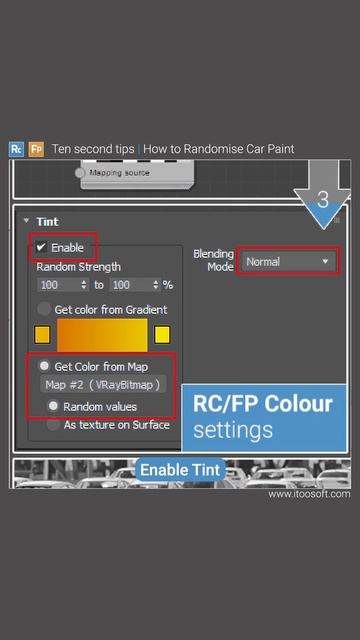 How to randomize car paint colors in 3ds Max with Forest Pack or RailClone