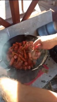 Колбаски по охотничьи или Охотничьи колбаски!!! Блюдо на костре🔥🔥🔥