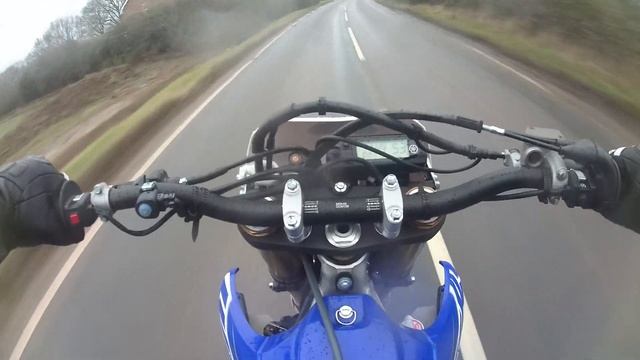 Road legal Yamaha WR 450 F  , Midland 4k camera test motocross