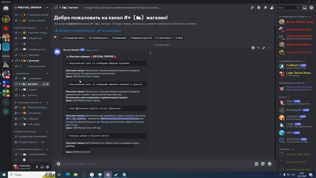 Обзор обновление в DS Server категории "💲Экономика💲".