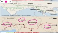 Indian transport links-1 - learn through maps 7-kaladan multimodal project, BCIM, Ashgabat agreemen