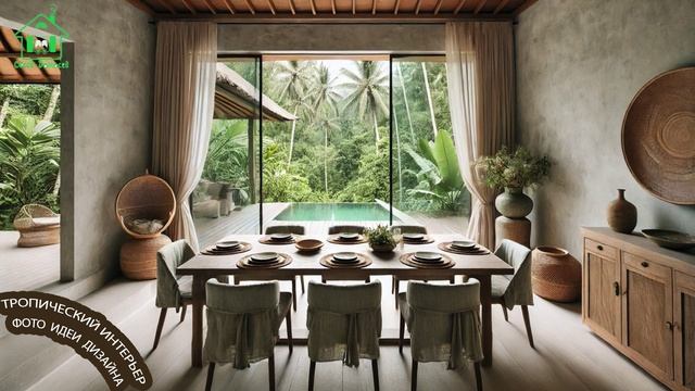 Тропический интерьер фото идеи для вдохновения 🌴🛋️🏝️ (6)