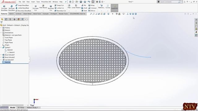 Solidworks learning: How to draw Tennis Racket in solidworks