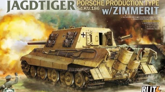 Распаковка Takom 1/35 8012 Jagdtiger Porsche Produktion Sd.Kfz.186 w Zimmerit