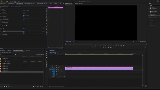 Black Bars Opening Transition Tutorial In Premiere Pro