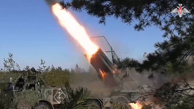 Боевая работа РСЗО «Ураган»