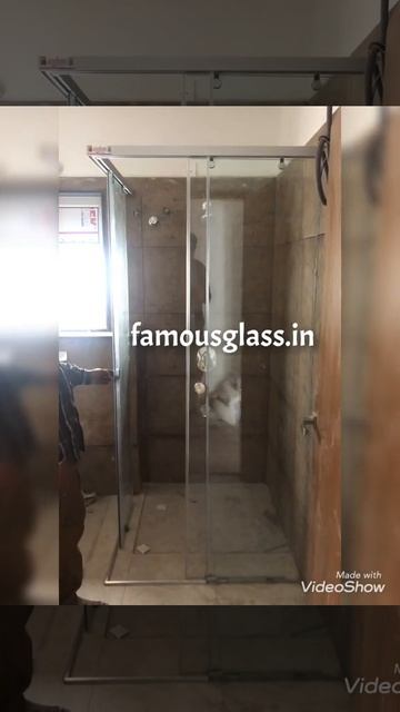 Glass shower bathroom cubicle enclosure partition fixing