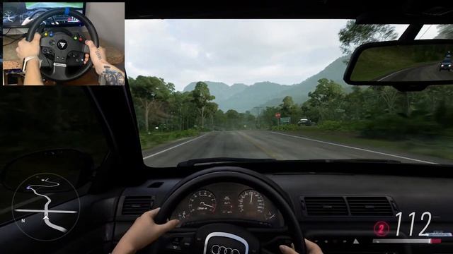Audi RS4 2006 - Forza Horizon 5 Steering Wheel Gameplay