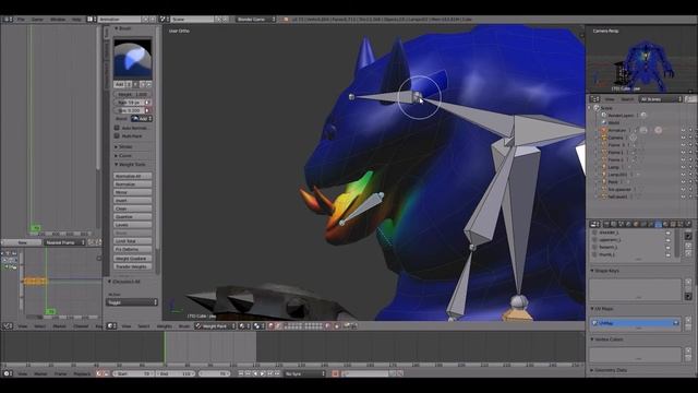 Blender Weight painting demo
