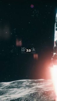 Ракета медленно стартует в космос и приземляется на Луне