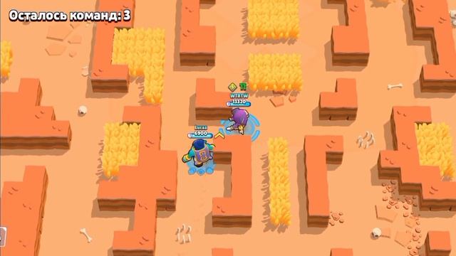 великолепная игра в парном столкновение в игре Brawl stars