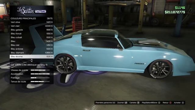 DEBUTANT VÉHICULE DE LA RUE CUSTOMISATION  LA PHOENIX GTA5 ONLINE 1.43 PS4