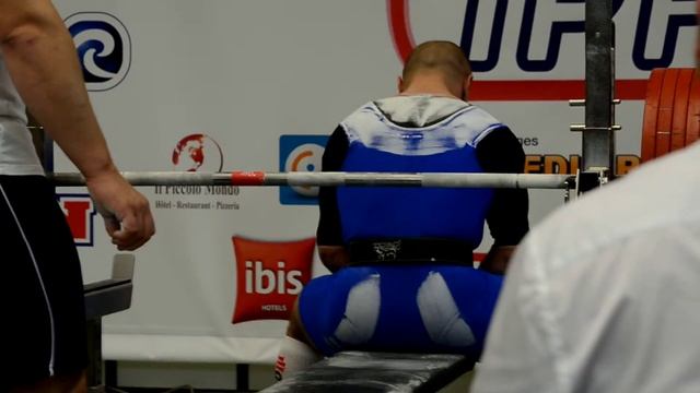WC Powerlifting 2015 - Andriy Naniev - world record bench-press 265kg