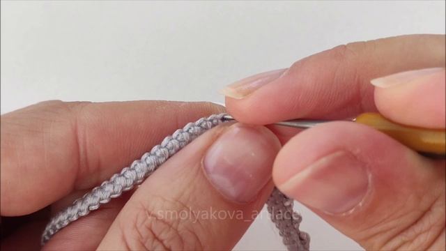 Обвязка обратным пышным  рачьим шагом