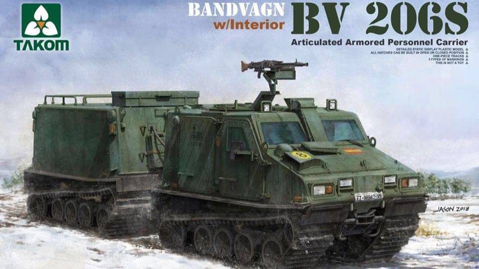Распаковка Takom 1/35 2083 Bandvagn BV 206S Articulated Armored Personnel Carrier