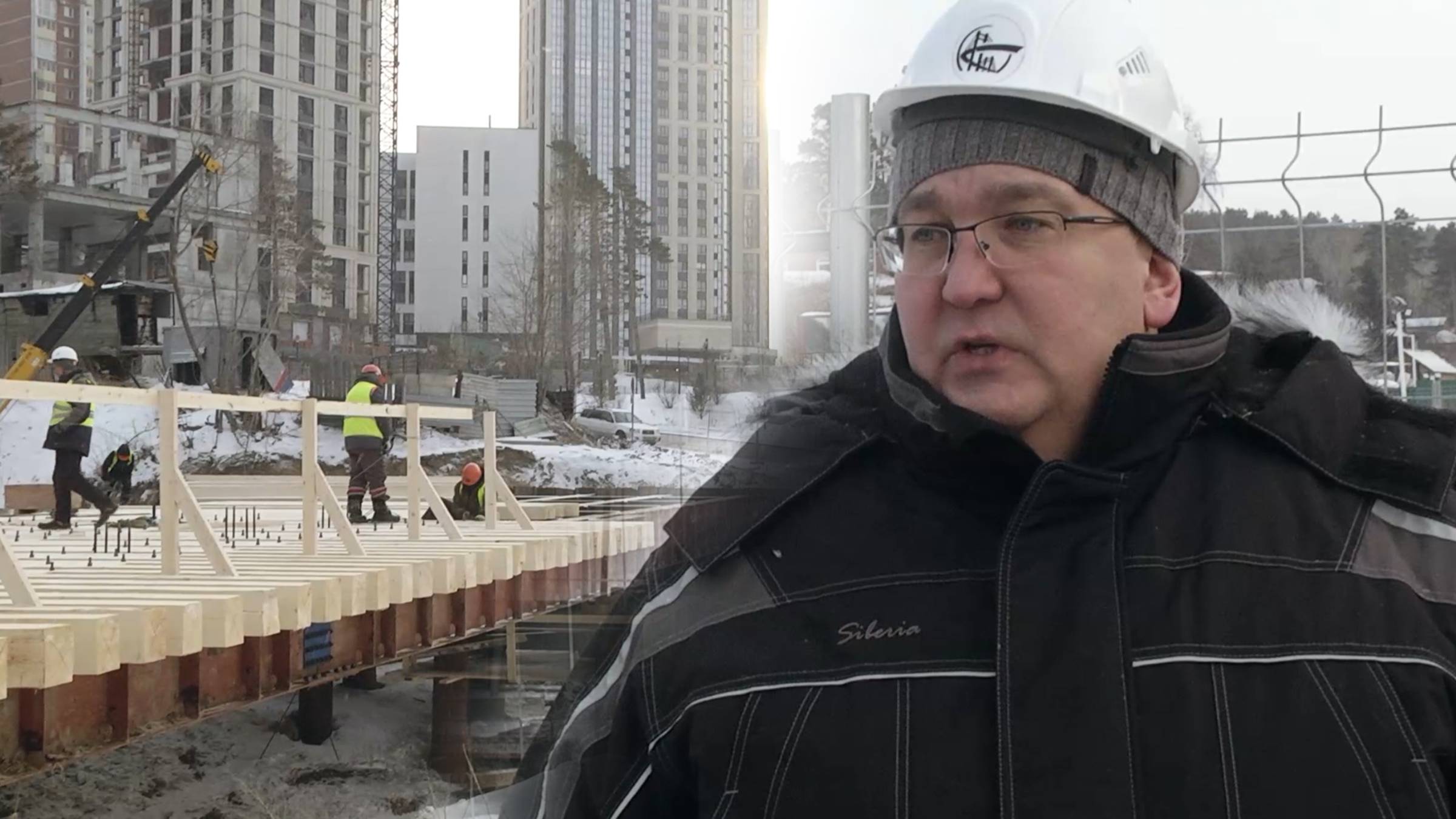 На улице Сухарной  возводят временный мост через реку Вторую Ельцовку