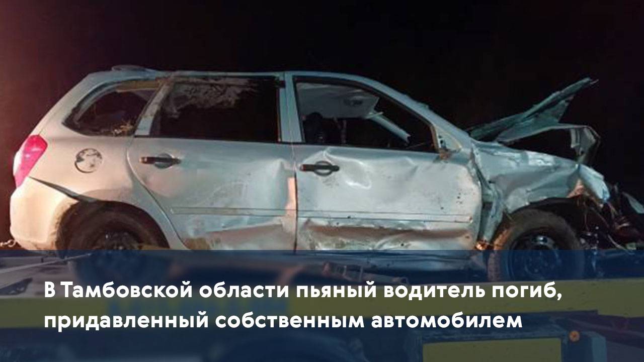 В Тамбовской области пьяный водитель погиб, придавленный собственным автомобилем