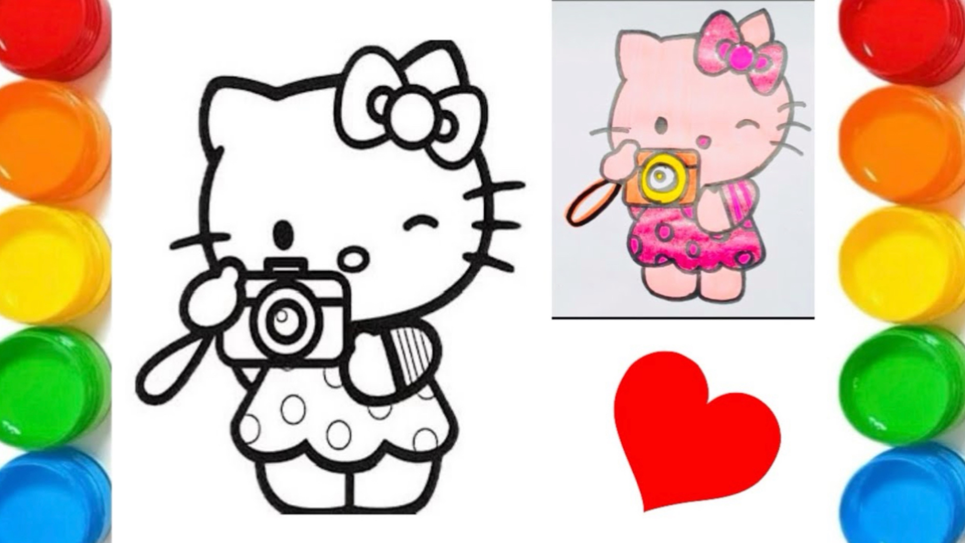 Рисунок Hello Kitty, Раскраска для детей | Легкое пошаговое рисование Hello Kitty |
