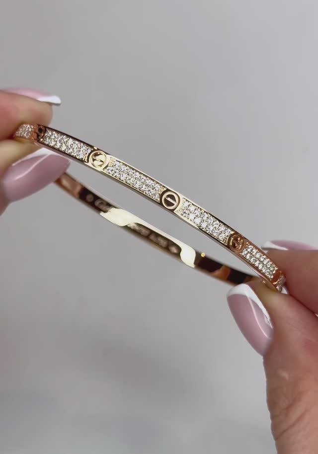 Браслет LOVE Cartier из желтого золота с бриллиантами 0.887 ct