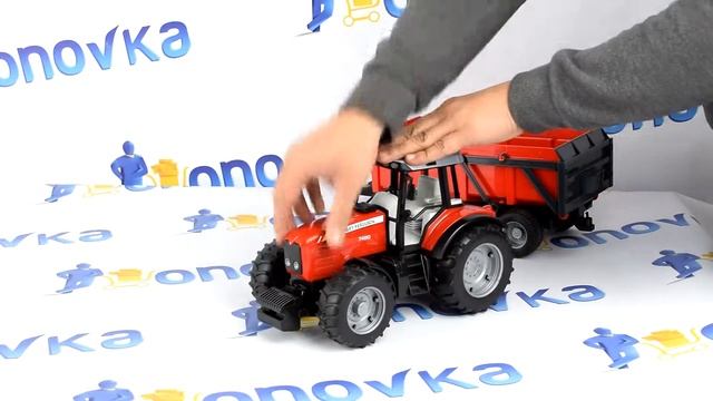 Оновка Трактор з причепом Massey Ferguson 7480 Bruder 02045