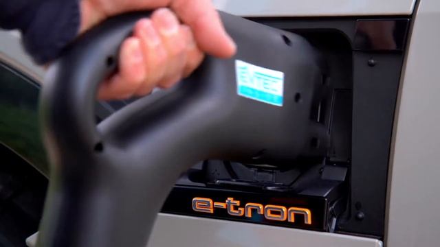 Audi e tron in Siam Beige Charging demo