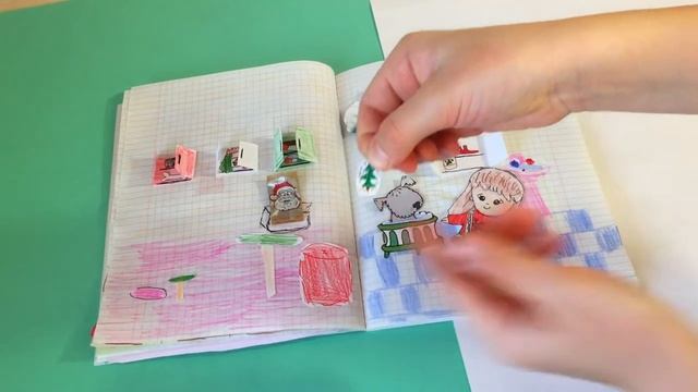 Бумажный дом в тетради! БУМАЖНЫЕ КУКЛЫ и СЮРПРИЗЫ! DOLLHouse in a notebook/ Paper dolls