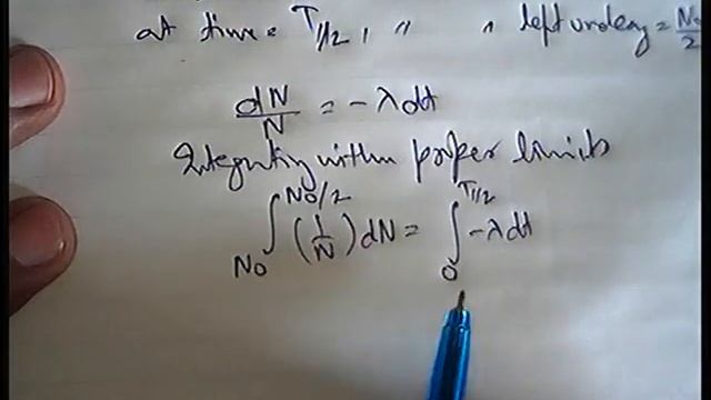 Relation between Half Life Period and Decay Constant