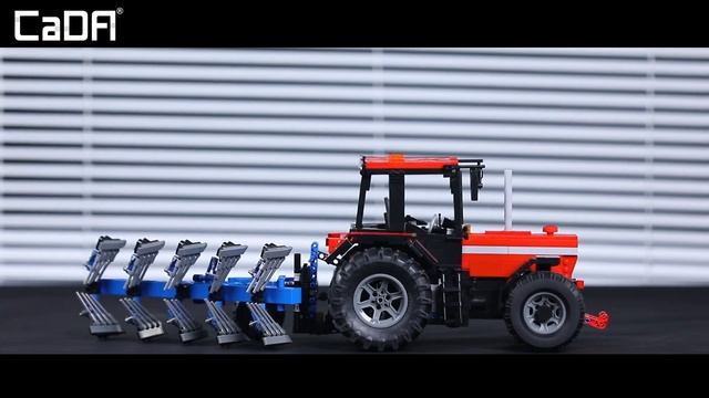 CaDA Bricks Master Series C61052W Tractor with Plough | MOC by Eric Trax