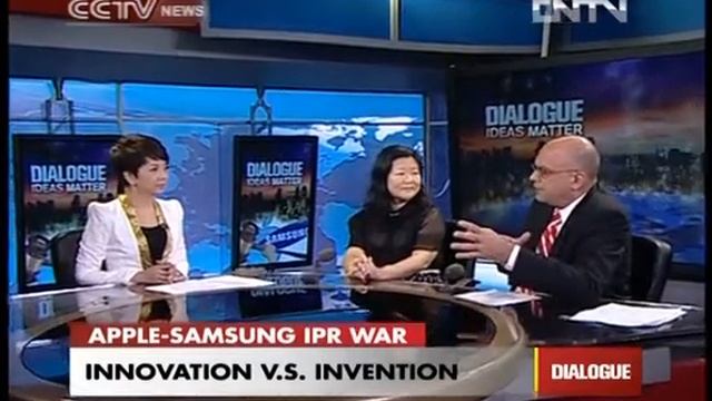 Edward Lehman talk about Apple-Samsung IPR war on CCTV - 8, Edward Lehman Live on CCTV