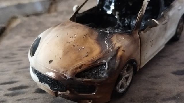 новая сгоревшая машина на разборке