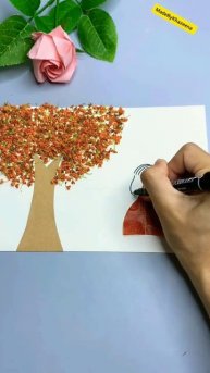 Collect the fallen osmanthus flowers and make a osmanthus tree #shorts #youtubeshorts #ytshorts